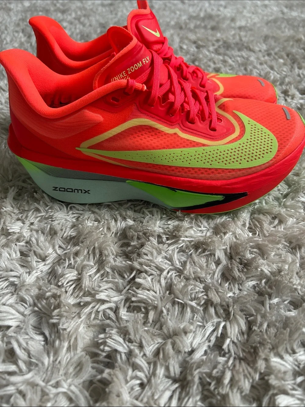 Nike Women’s Running Sneakers in Bright Orange with Neon Green Accents